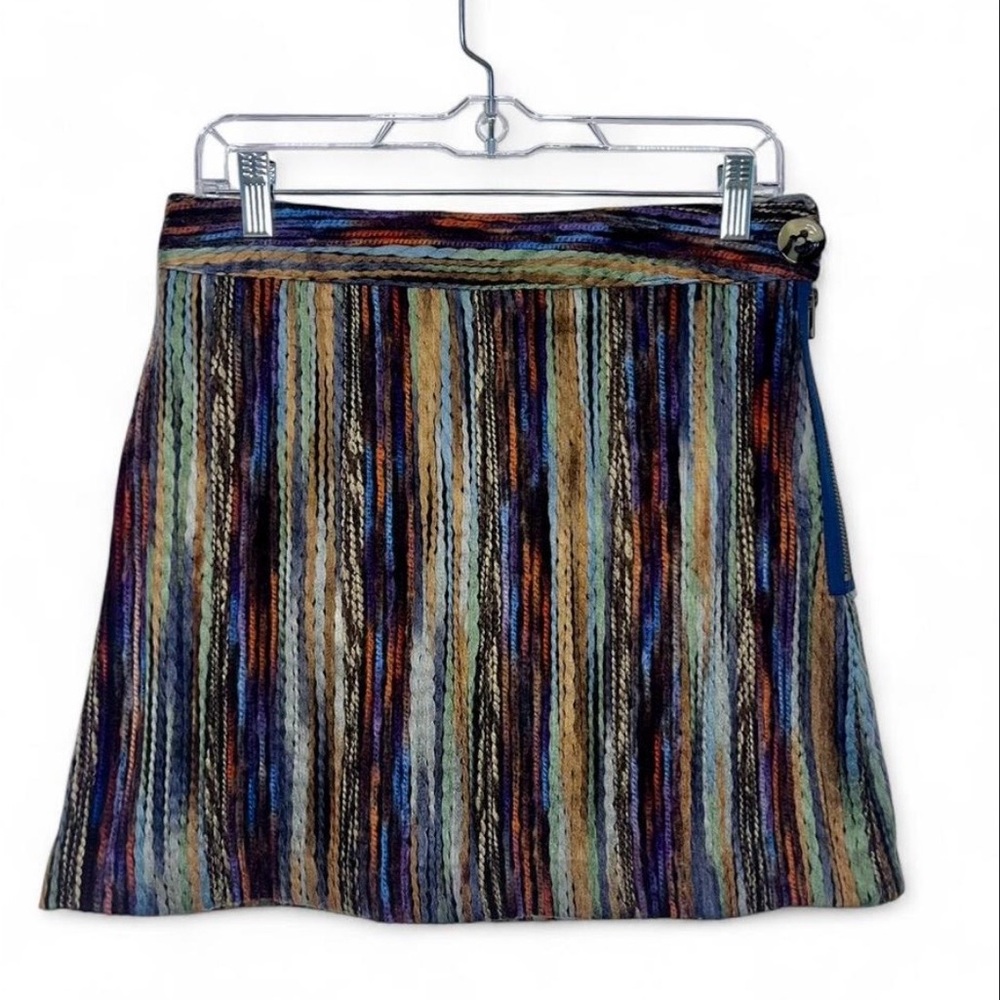 Vintage Cousin Earl Textured Knit Mini Skirt | Western Boho Earth Tones